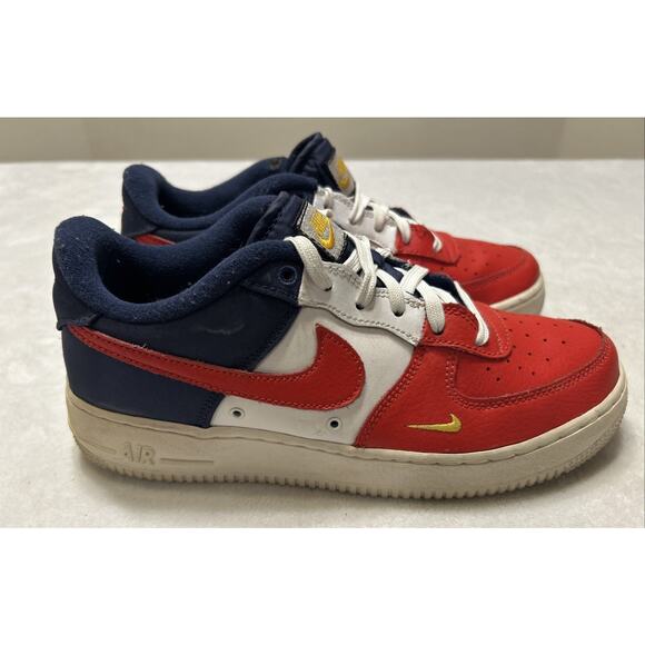 Nike Air Force 1 Size 6.5 Y Low Independence Day Red White Blue 820438-603 Rare - Picture 1 of 8
